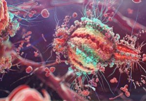 мутация вируса ВИЧ-инфекции под микроскопом